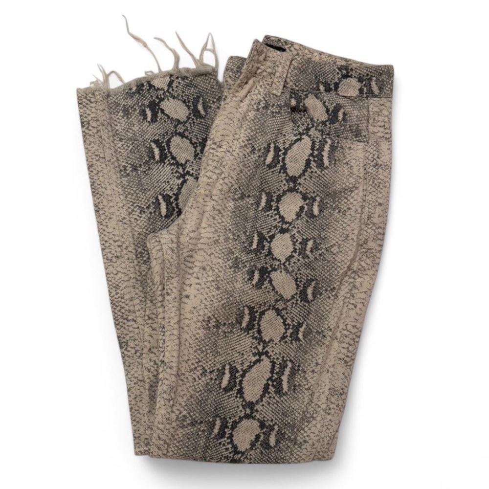 Snakeskin Bootcut Jeans